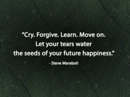 Motivational quotes by Steve Maraboli about moving on for future